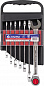 Набор комбинированных трещоточных ключей, 8-19 мм, 7 предметов МАСТАК 0213-07H