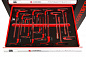 Тележка инструментальная 7-и полочная(красная) с набором инструментов 273 предмета и доп.-ой боковой секцией 970х880х460мм EVERFORCE EF-2203