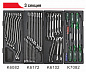 Тележка инструментальная (JTC-3931) 3 секции с набором инструментов 225 предметов JTC