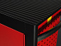 Тележка инструментальная 7 секций красная с боковым ящиком JTC
